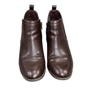 Sun + Stone Womens Brown Ankle Boots SS Cadee 7M Man-Made Upper & Sole